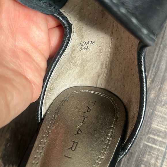 Tahari black block ankle strap heels ADAM 6.5 - Picture 5 of 10